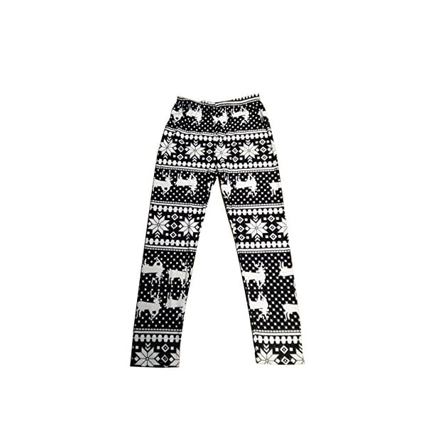 Ensasa Christmas Leggings for Women, Fleeced Lined Winter Leggings for Women in Snowflake Pattern, Plus Size Girl Pants - Image 4
