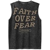 UOUA Men's Graphic Tank Tops Washed Sleeveless Tee Shirts Summer Vintage Cotton Streetwear (S-2XL)