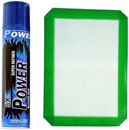 LARGE Oil Mat Concentrate Pad with Power 5 X Butane Gas Lighter Fluid