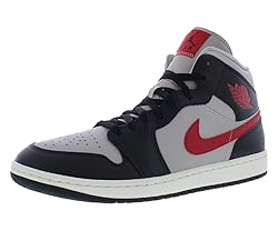 NIKE Jordan 1 Mid Women Black/Gym Red-College Grey