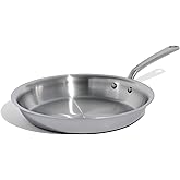 Made In Cookware - 12-Inch Stainless Steel Frying Pan - 5 Ply Stainless Clad - Professional Cookware - Crafted in Italy - Induction Compatible