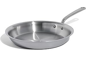 Made In Cookware - 12-Inch Stainless Steel Frying Pan - 5 Ply Stainless Clad - Professional Cookware - Made in Italy - Induct