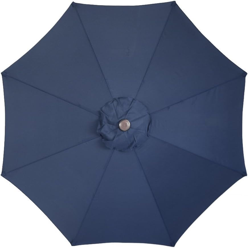 Le Papillon 9 ft 8 Ribs Patio Umbrella Replacement Top Cover, Dark Blue