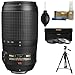 Nikon 70-300mm f/4.5-5.6G AF-S VR Zoom Lens with Tripod + 3 UV/ND8/CPL Filters + Kit for D3200, D3300, D5300, D5500, D7100, D7200, D750, D810 Cameras