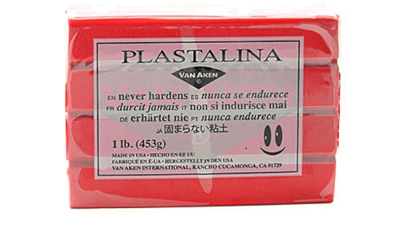 Amazon Com Van Aken Plastalina Modeling Clay Red 1 Lb Bar 3 Pcs Sku ma Arts Crafts Sewing