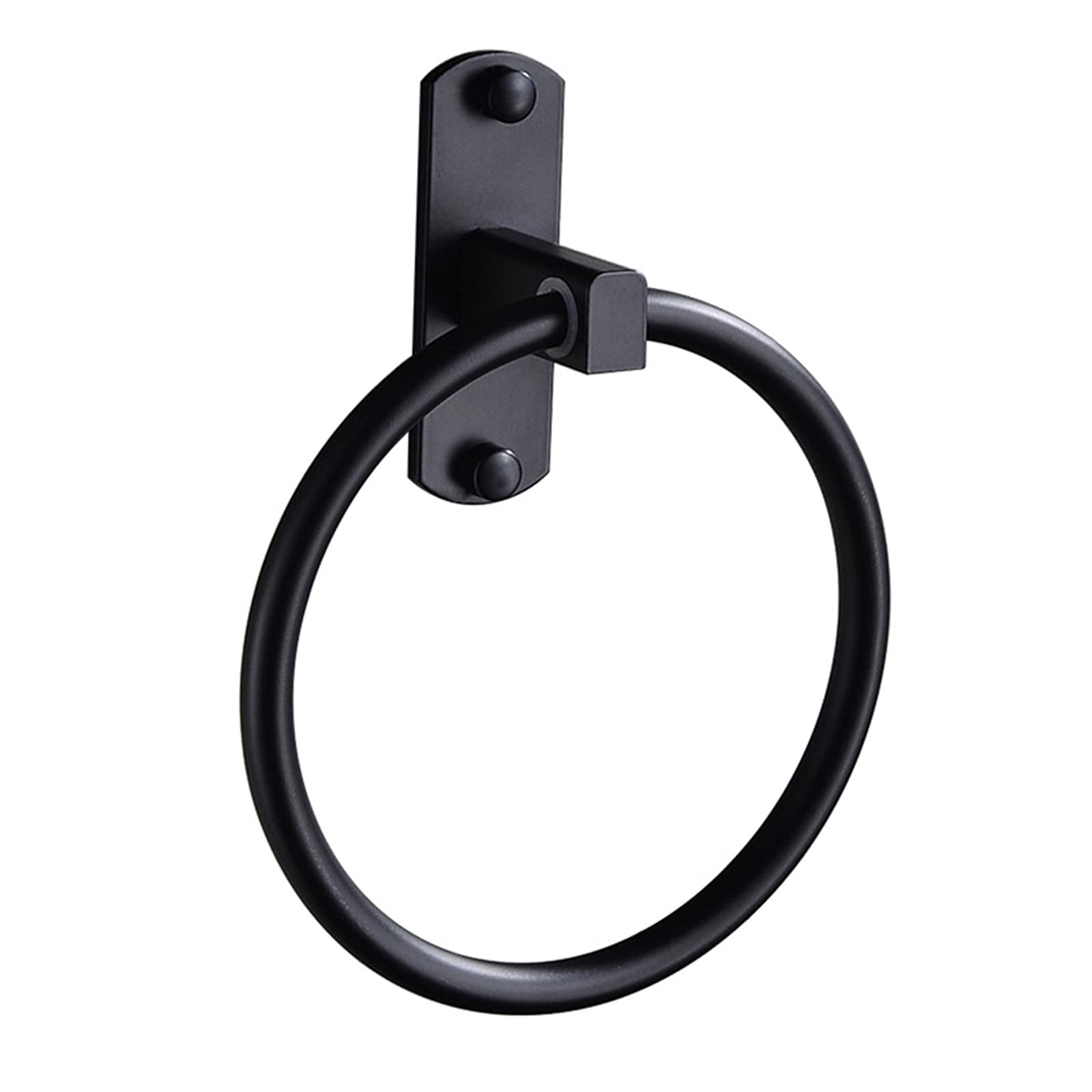 Hardware Towel Ring Matte Black Space Aluminum Swivel Kitchen Towel Hanger Bathroom Towel Hanger,Black