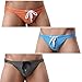 Amilia Men's Swimming Brief Bikini Shorts Swimsuit 3-Pack