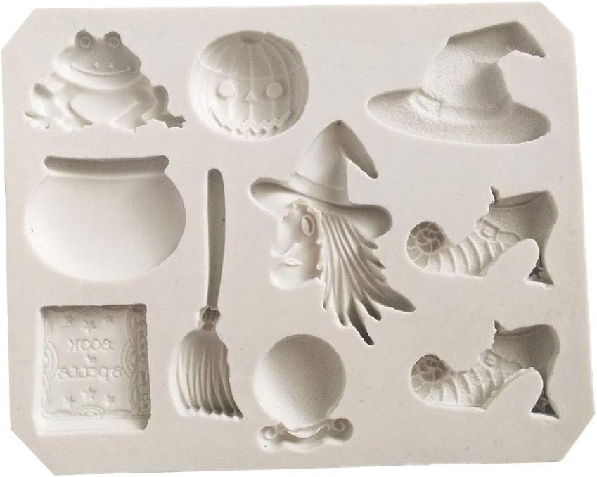 Dawwoti Halloween Fondant Silicone Mold Cake Moulds Decorating Tool for Chocolate Gumpaste