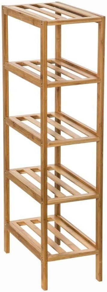 Estantería de almacenaje de BAMBÚ con 5 estantes – Para ganar espacio