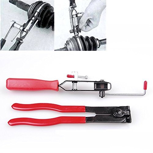 Jecr 2pcs Auto Cv Joint Boot Clamp Pliers - Car Band Tool Kit Set - Ear Type Boot Tie Pliers - Automotive Hose Axle Plier, by
