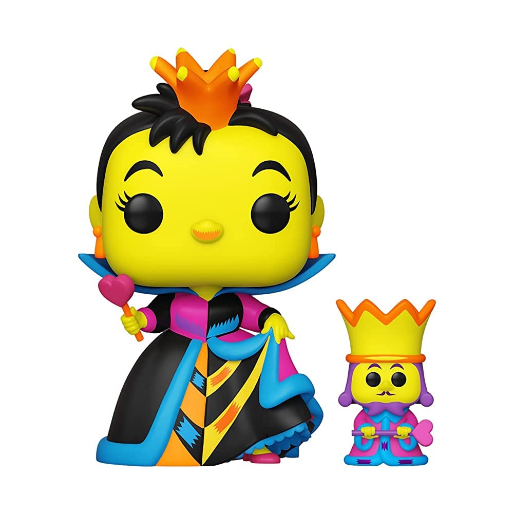 Funko Pop! 559 Alice in Wonderland 1063 Queen of Hearts with King Blacklight Exclusive