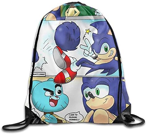 OQUYCZ Sonic The Hedgehog Gym Drawstring Backpack Sport Bags
