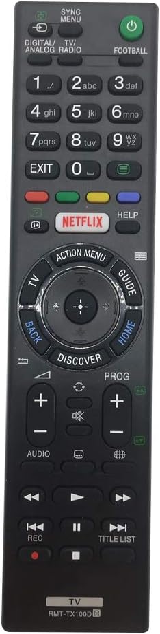 Telecommande Sony Bravia Ne Fonctionne Plus Nouvelle Télécommande de Remplacement RMT-TX100D pour Sony Bravia Smart
