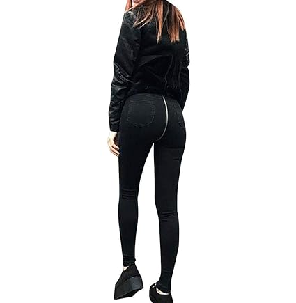 Tomatoa-Damen jeans Skinny Hose Stretch Hüfthose Jeans Hose Stretch Skinny High Waist Pants Damen Hose Bleistifthose Reißvers