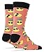 Oooh Yeah Socks - Mens Crew - PINEAPPLE DUDE Pnk, Large