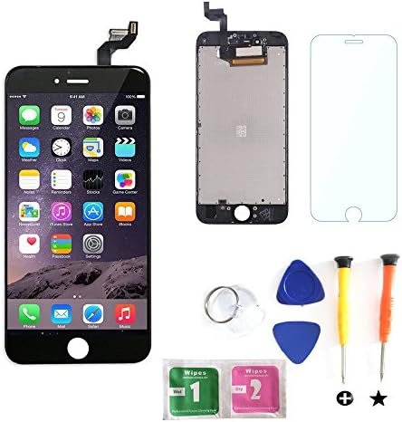 Litsped LCD Display Touch Screen Digitizer with Camera Assembly Repair Screen Replacement for iPhone 6s with Tools(6s 4.7inch Black)