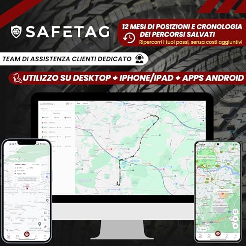 SafeTag Volt Real Time GPS Tracker Device - Van, Motorbike, Caravan, Motorhome, Tractor, Coach & Car Tracker - 9-48V, Self-Install Including SIM & Data, 7 Day Free Trial, UK Company