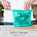 Reusable Food Bags - More Convenient and Cost Effective Than Plastic - 1 Litre Silicone Storage Bag - BPA Free, Hygienic and Leakproof - Safe to Use in Dishwasher, Microwave and Freezer - Set of 4