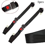 Airkoul 2XBlack Universal 2 Point Retractable Auto Truck Car Seat Adjustable Belt 1.2m (2)