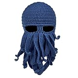 Vbiger Windproof Warm Knitted Beanie Hat Cap, One Size, Blue