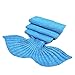 LAGHCAT Mermaid Tail Blanket Crochet Mermaid Blanket for Kids, Soft All Seasons Sleeping Blankets, Classic Pattern (56