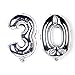 KEYYOOMY 40 In Silver Number 30 Balloons
