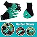 WEBSUN Garden Genie Gloves with Claws Waterproof Genie Gloves for Digging and Planting (Right Hand Claw)
