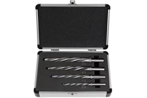 rumoe M2 HSS Taper Chucking Reamer, Bridge Construction Reamer Drill Bit 4Pcs Set, to Align or Enlarge Holes Easy Install Eas