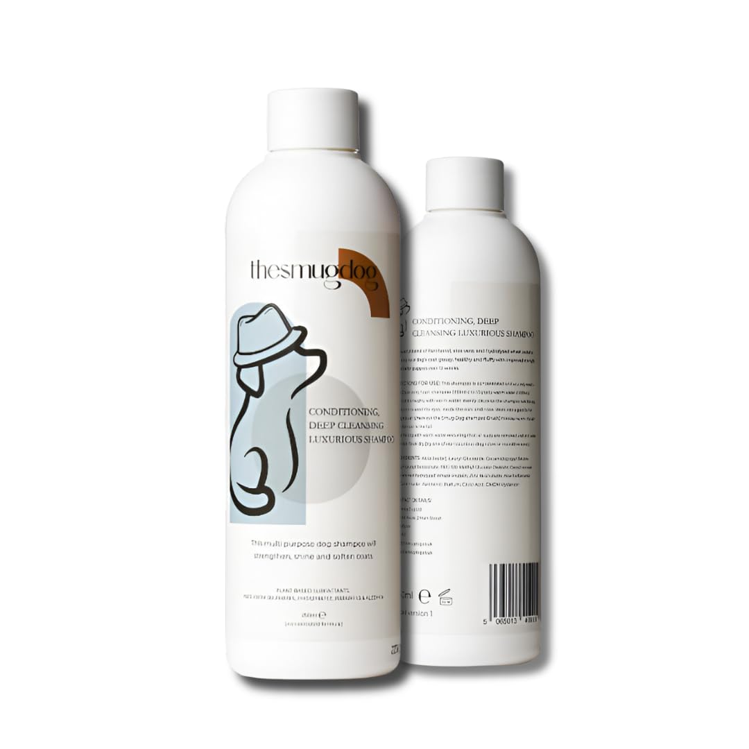 The Smug Dog Conditioning Deep Cleansing Luxurious Dog Shampoo – for All Breeds. Plant-Based Concentrated Formula with Hydrolysed Wheat Protein