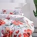Leadtimes King Duvet Cover Boho Floral White Bedding Sets Hotel with Soft Lightweight Microfiber 1 Duvet Cover and 2 Pillow Shams (King, Style2)