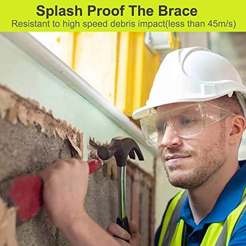 SuperMore Anti-Fog Safety Glasses Clear Lens Wide Frame Eye Protection for Construction Yard Work Lawn Mowing Laboratory Classroom Lab Chemical Splash