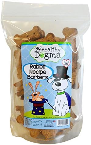 Healthy Dogma Rabbit Barkers Dog Biscuits, 16oz Bag
