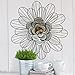 Stratton Home Décor S07658 Galvanized Daisy Wall Decor, W x 1.77 D x 18.11 H, Silver
