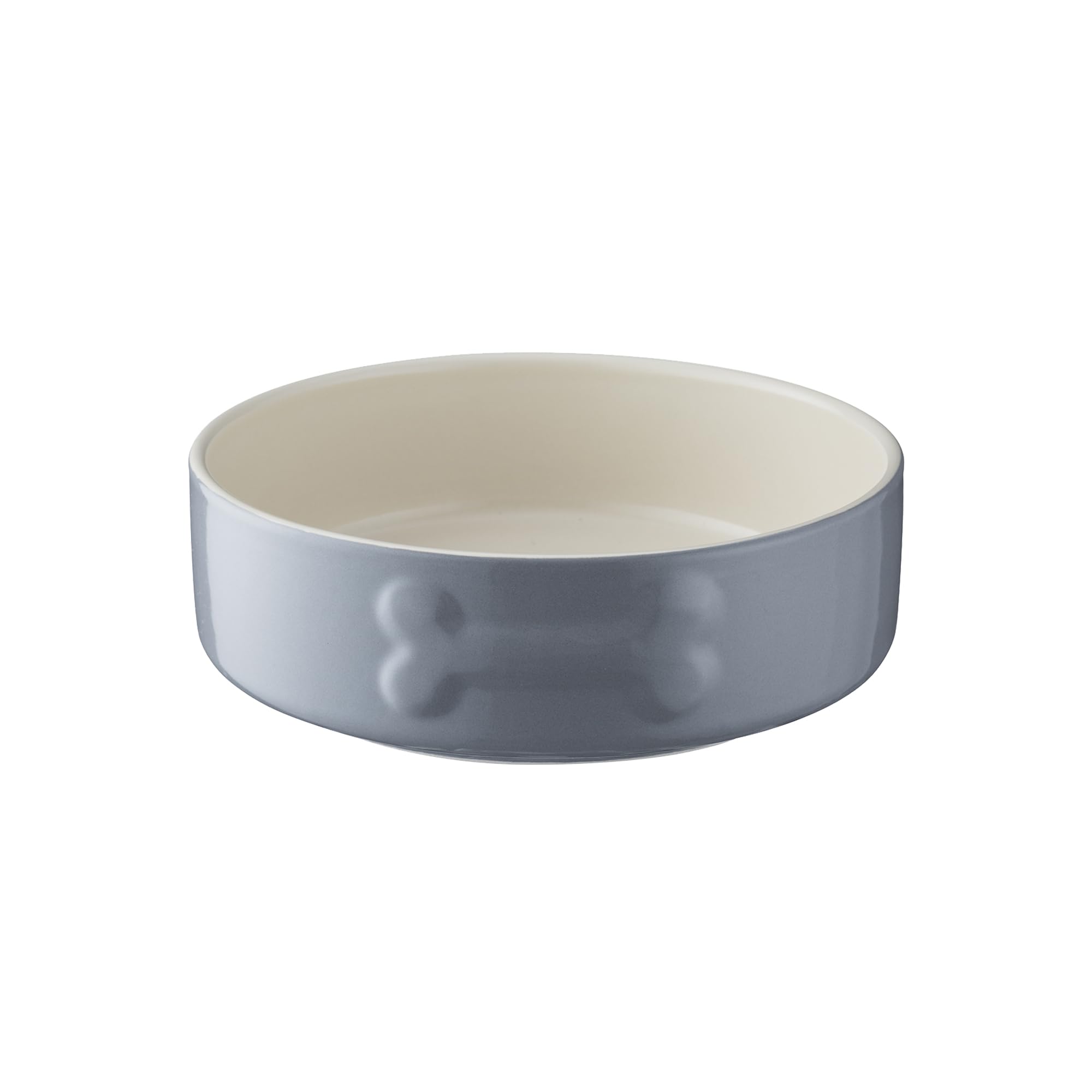 Mason Cash Colour Mix Grey Dog Bowl 15cm |500cml Capacity |Stoneware Pet Bowl for Food & Water | Dishwasher, Freezer & Microwave Safe