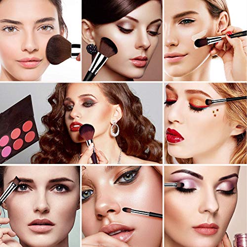 KISSBOBO Makeup Brushes for Powder Concealer Eyeshadow Blending Blush Eyebrow Foundation (7 Pcs)