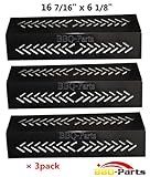 Hongso PPD641 (3-pack) Porcelain Steel Heat Plate, Heat Shield, Heat Tent, Burner Cover, Vaporizor Bar, and Flavorizer Bar Replacement for Select Gas Grill Models by Broil-Mate, GrillPro and Others