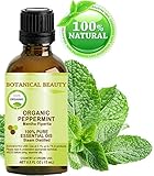 Botanical Beauty Therapeutic Grade Organic Peppermint Essential Oil, Undiluted, 0.5 fl. oz. / 15 ml