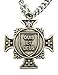 HMHReligiousMfg Quis Et Dues Saint Michael Cross 7/8 Inch Sterling Silver Medal