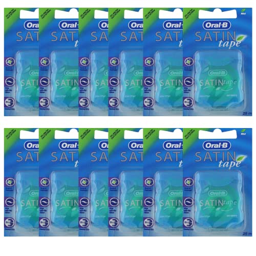 Oral-B Satin Tape Menthe Fil Dentaire 100 m 3 Stück (6 x 50 m)