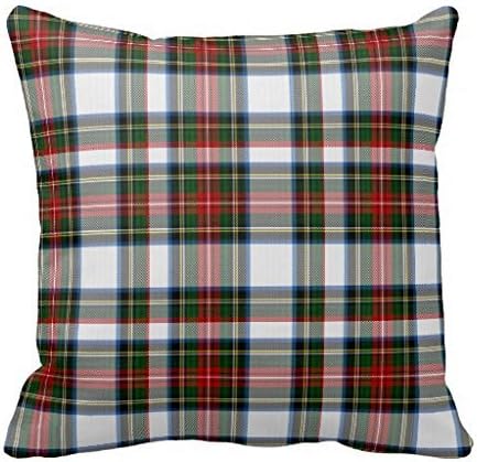 DKISEE Colorful Stewart Dress Tartan Plaid Throw Pillow Cover Cushion Case 18"