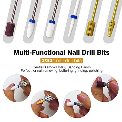 Portable Electric Nail Drill Machine, IMENE 30000RMP Professional Nail E-File Rechargeable for Acrylic, Gel, Natural Nails - Thumbnail 4