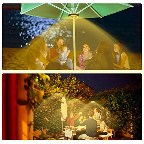 Umbrella Lights, Patio Umbrella Light Rechargeable, 28 LED Lights 3