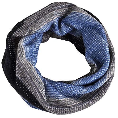 Paladoo Chemo Caps Cancer Headwear Infinity Scarf for Women (2 Pack Blue Stripes)