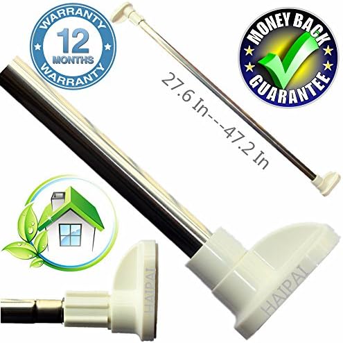 HAIPAI Closet Tension Shower Curtain Rods Extendable Telescopic Poles Rails Towel Wardrobe Stainless Steel Racks Bars Tension Improved Version Anti Rust by HAIPAIHOME(27.6in-47.2in)