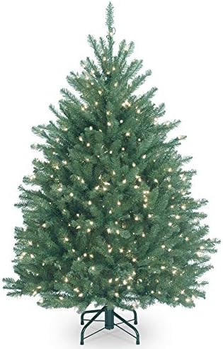 4.5' Pre-Lit Dunhill Blue Fir Hinged Artificial Christmas Tree - Clear Lights