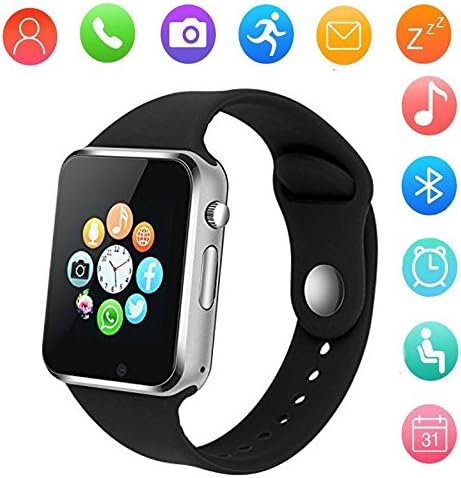 Bluetooth Smart Watch Samsung compatible JACSSO 2.5D Touch Screen SmartWatch with Sim Card Slot Camera Unlocked Watch Cell Phone Texting Calling Support Note 8 Android Phones and iPhone for Kids Men