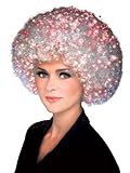 Rubie's Costume Fiber Optic Afro Wig, White, One Size