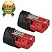 2Packs 12V 3000mAh Lithium-ion Replacement for Milwaukee M12 Battery 48-11-2402 48-11-2440 48-11-2411 48-11-2401 XC Cordless Drill Batteries