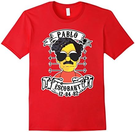 Men's Escobart Merchandising Apparel Pablo Mugshot T-Shirt Medium Red