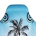 BDK Blue 2 Piece Palm Trees Integrated High Back Seat Covers for CAR SUV Van